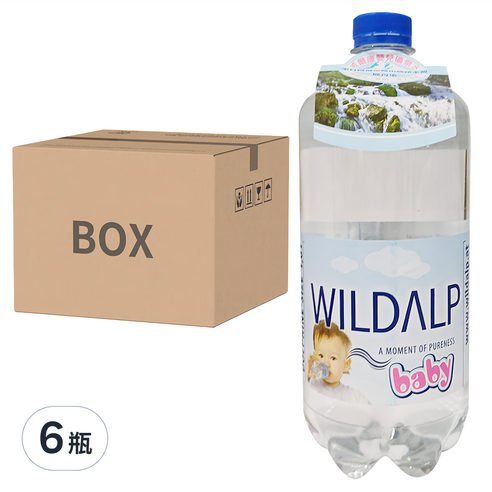 WILDALP 奧地利BABY礦泉水6瓶箱裝, 1L 進口礦泉水| 酷澎