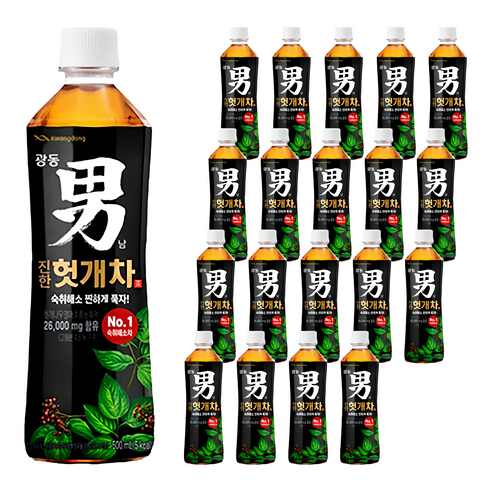 Kwangdong 枳椇茶男茶無糖零熱量健康解渴韓國進口, 500ml*20瓶