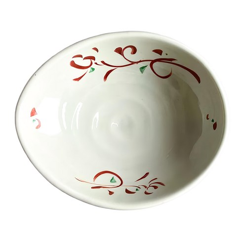 美濃燒 手造橢圓缽-日本製 日式陶瓷餐具 增添用餐儀式感, 赤繪, 1入 - 一般盤子 | 酷澎