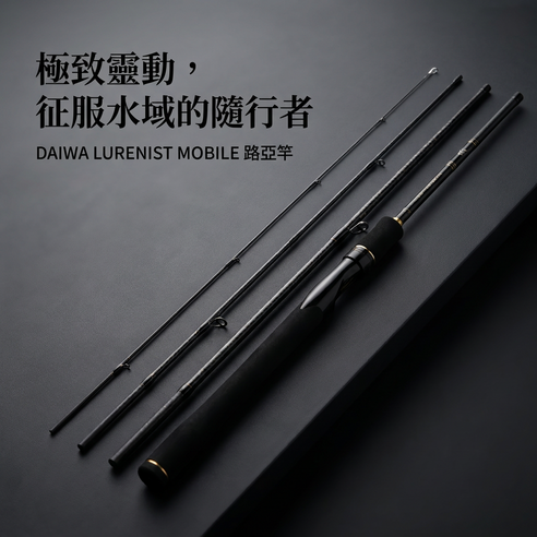 DAIWA 大和LURENIST MOBILE 路亞竿76ML-4 2.29m 黑色- 優惠推薦