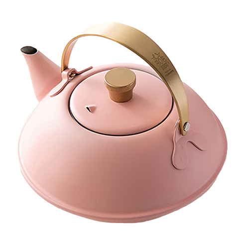 SHIMOYAMA 304不鏽鋼急須茶壺日本製附濾茶網, 粉色, 600ml, 1個- 茶壺