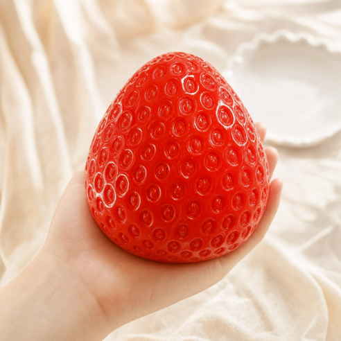로즈핏 대왕 딸기 말랑이 7cm, 1개, 90g, 레드