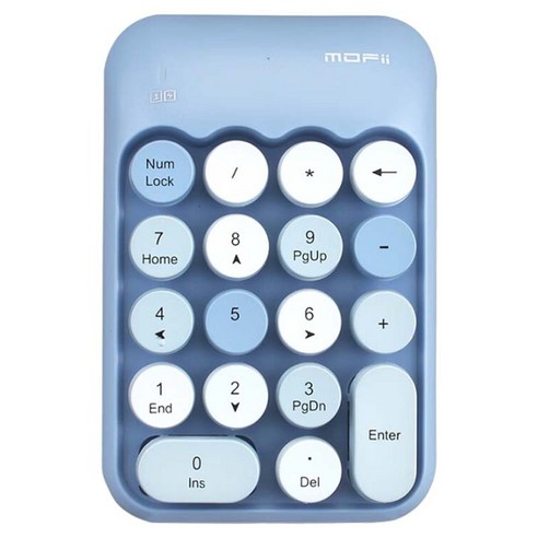 MOFII X910 무선 숫자 키패드, 멤브레인 키, 블루