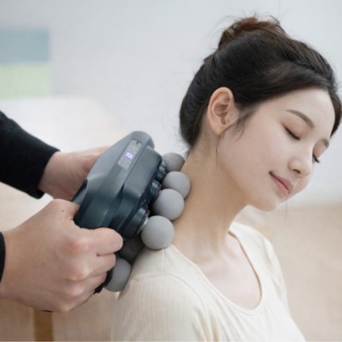 스테아 근막 마사지건 30단계 12mm 속근육 진동 마사지기, 다크그린