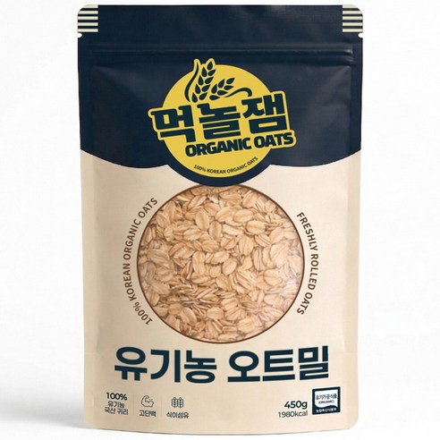 먹놀잼 유기농 오트밀, 450g, 1개