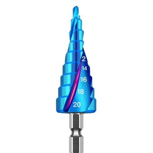 tinduo M35 나노 코발트 스텝드릴 SUS 스테인리스 및 고경도 철판용 스텝 기리 4-20mm, 1개
