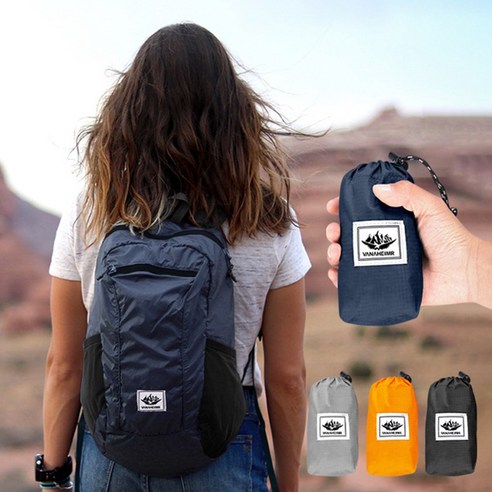 초경량 접이식 포켓 백팩 아웃도어 기능성 등산 가방 방수배낭 20L 엄선라이프 이미지 2