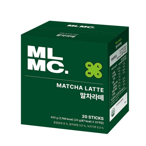 MLMC 말차라떼 스틱, 20g, 20개입, 1개