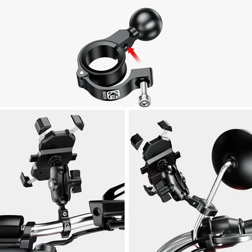 영결무람 오토바이 거치대 핸들바 볼마운트, 볼사이즈 17MM