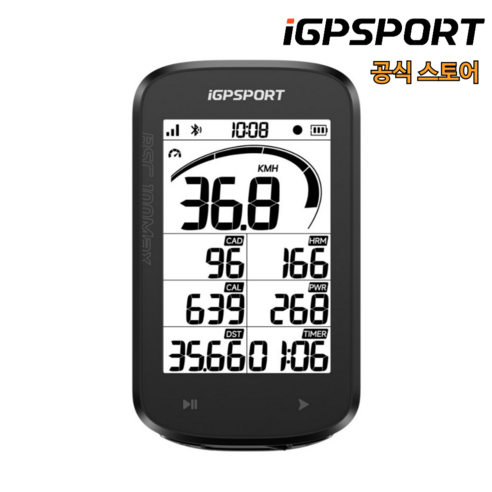 iGPSPORT BSC100Max 자전거 스마트 GPS 속도계, 블랙, 1개