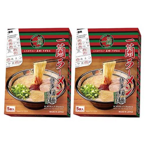이치란 라멘 하카타 가는 면 5개입, 258g