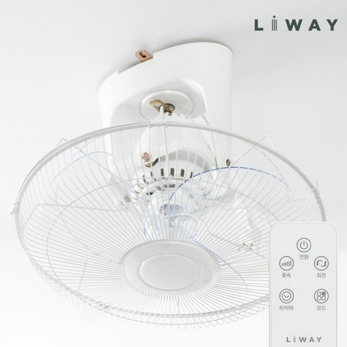 리웨이 리모컨 천장형선풍기 학교 군대 업소용 실링팬 천정용선풍기, LF601R