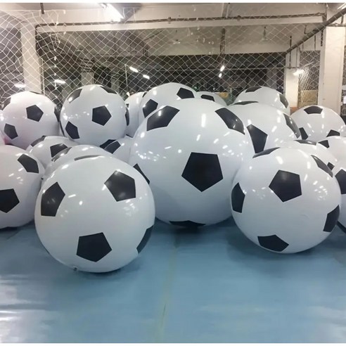 1개 100cm 초대형 축구공 - 튼튼한 PVC풍선 축구공 가족 놀이 파티 야외 활동 및 해변 놀이 벌칙 프로그램 야유회 엠티 학교 행사