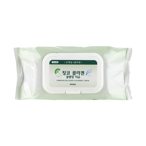 징코 티슈 네슈라 징코 콜라겐 클렌징 티슈 (캡형) 제품 이미지