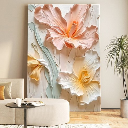 우리 집 밋밋한 벽, 감성적인 플라워 그림으로 채우세요.