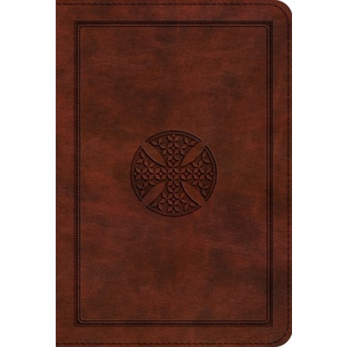 (영문도서)ESV Large Print Compact Bible (Trutone Brown Mosaic Cross Design) Imitation Leather, Crossway, English, 9798874903206