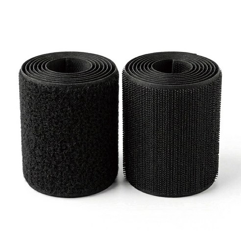 벨크로 찍찍이 봉제 재봉형 10cm 블랙 색상 세트 1M, 재봉형_10cm-블랙(set)-1m, 1개, 재봉형 10cm-블랙 1m (세트)