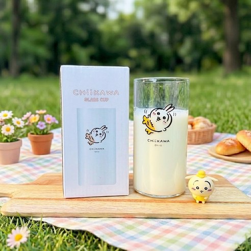 먼작귀 물고기 코스튬 다용도 유리컵 300ml, 1개, 우사기