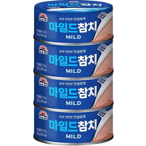 사조참치 마일드, 135g, 4개