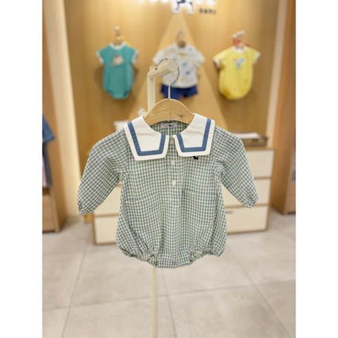 [블루독베이비]빅카라 체크바디슈트 MN45A1360406