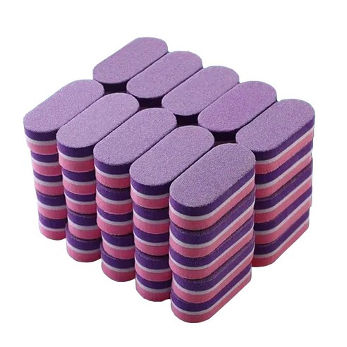 애니데코 네일파일 미니파일 샌딩블럭 네일버퍼 우드파일, 샌딩블럭 핑크퍼플 ..., 1세트