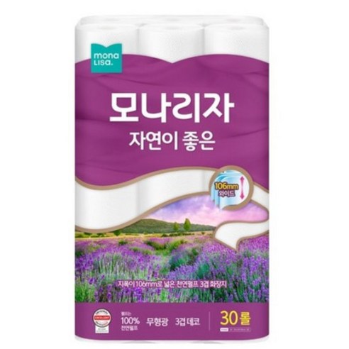 모나리자 자연이좋은 3겹데코, 30m, 30롤, 1개
