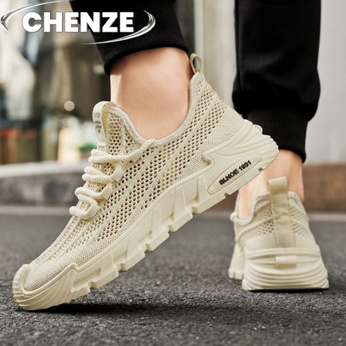 CHENZE 여름 남자 통풍 메쉬 운동화 발편한 런닝화 겸 워킹화 발볼넓은 쿠션 경량