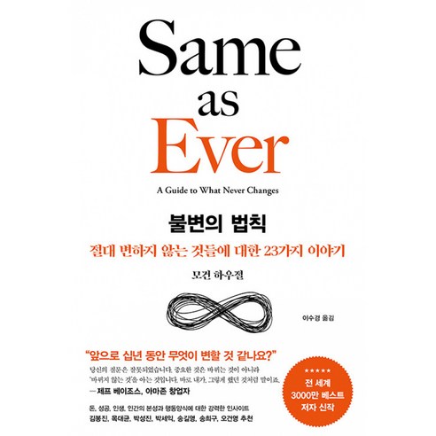 불변의 법칙 (돈의 심리학 작가 모건 하우절 도서 책 인간본성 행동패턴 부의 바이블 돈의 교과서)