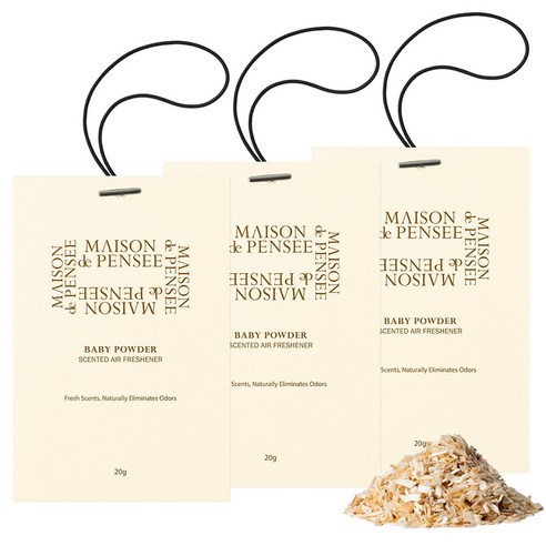 메종드 펜세 퍼퓸 에어프레셔너, 3개, 베이비 파우더