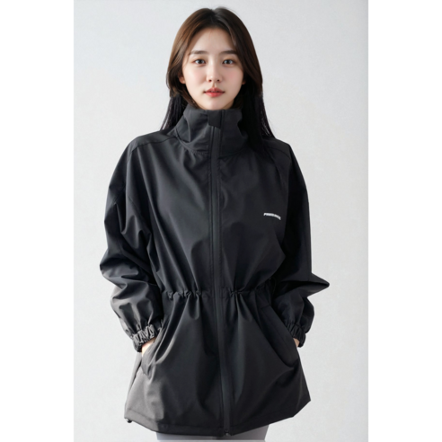 에이프릴랩스 오버핏 힙커버 다이어트 땀복 집업 자켓 바람막이 이미지 2