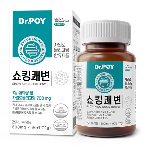 닥터 쇼킹쾌변 3중 복합 성분 식약처 100% 배변활동 기능성 식이섬유 프리바이오틱스 자일로 올리고당 함유 푸룬 비움 스틱, 90정, 1병