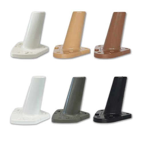 플라스틱 삼각발 125mm 발통 선반다리 거실장다리 다릿발 협탁 서랍장 폴딩박스다리, 삼각발 원형 백색, 1개