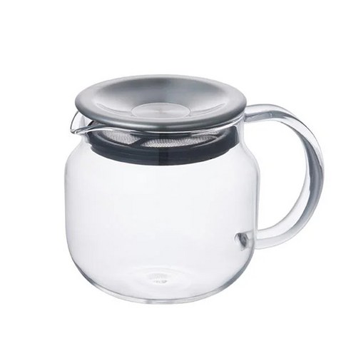 킨토 원터치 티팟 스테인리스 - 내열유리 차거름망 티포트, 1개, 450ml, 클리어
