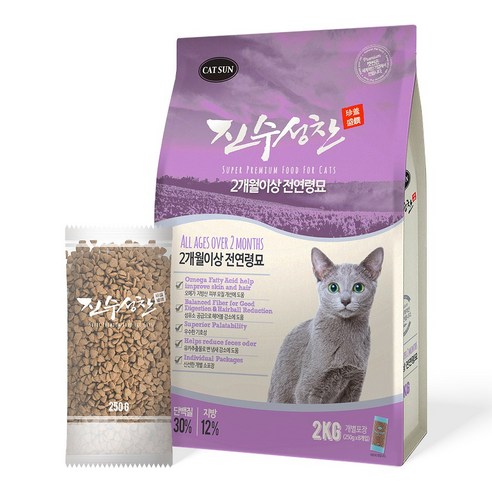 진수성찬 고양이사료 2개월이상 전 연령묘 2KG, 1개