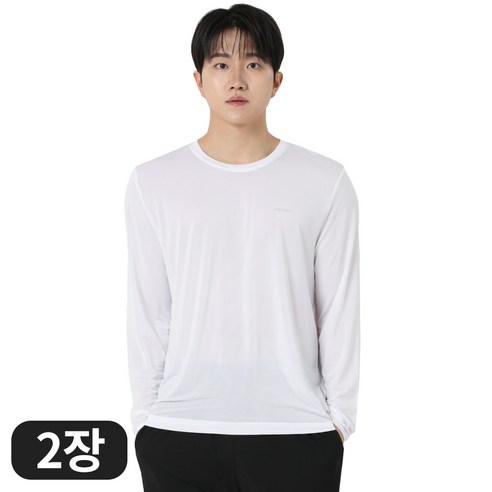아소트 [1+1] 프리미엄 스포츠 골프 이너웨어 자외선차단 UV 쿨링 남성 냉감 라운드 긴팔 티셔츠