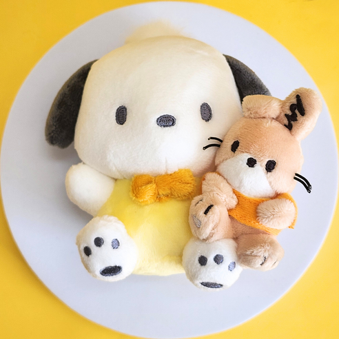 BSC 산리오 깐부 인형 키링 가방고리 자동차키링 키링인형 키홀더, 1개, A. 포차코 깐부키링, 13cm