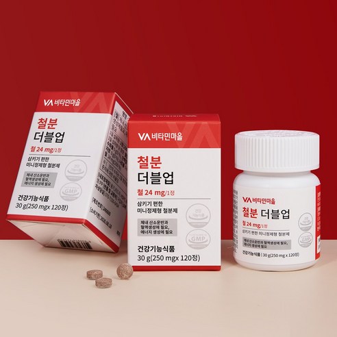 비타민마을 철분 더블업 미니 정제형 철분제 120정, 1개 이미지 3