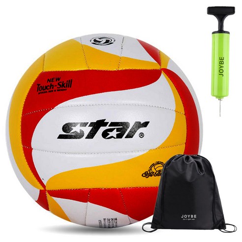 스타스포츠 뉴 터치스킬 배구공 5호 VB5055-34, VB5055-34 +  JOYBE 공가방 & 펌프, 1개