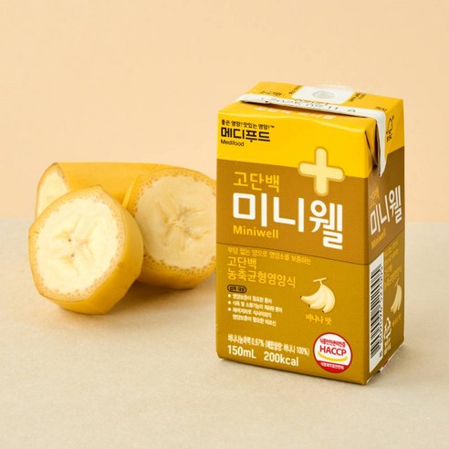 메디푸드 고단백 미니웰 바나나맛 농축균형영양식 150ml, 24개 이미지 4