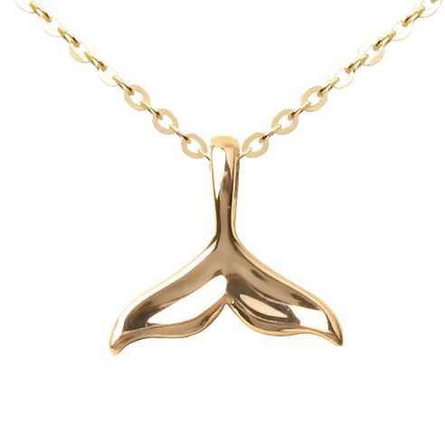 코알라주얼리 14K 고래 꼬리 펜던트 색상, 옐로우 골드 섬네일