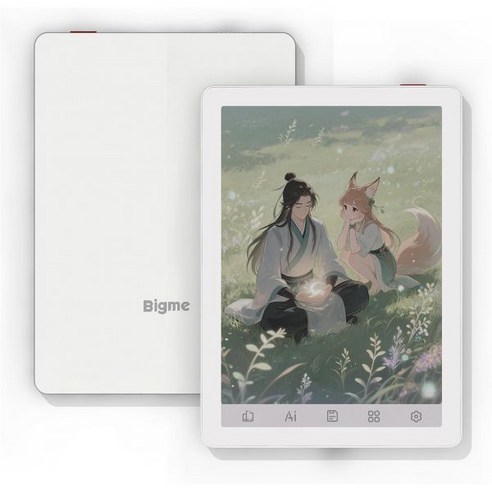 Bigme 빅미 B6 컬러 전자책 리더기 6인치 E 잉크 디지털 전자종이 태블릿 안드로이드 14 4GB 64GB 조절 가능한 전면 조명 오디오북 번역 음성 녹음 기능 포함 28, White