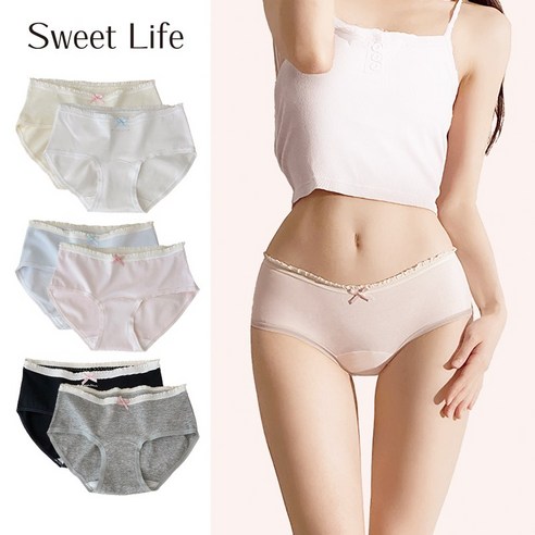 춘게엘 (M~XL) 여성 컴포트 순면 팬티 6종세트 zy7102