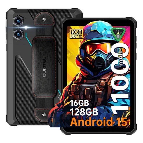 오키텔 RT3 PLUS 11000mAh 러기드 태블릿 8.0인치 HD 디스플레이 16GB 412128GB 안드로이드 15.0 16MP, [01] Official Standard, [02] Blue