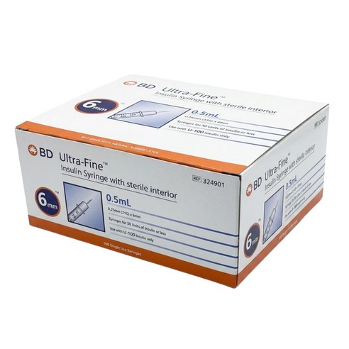 TG BD 인슐린 주사기 31G 6mm 0.5cc, 1개