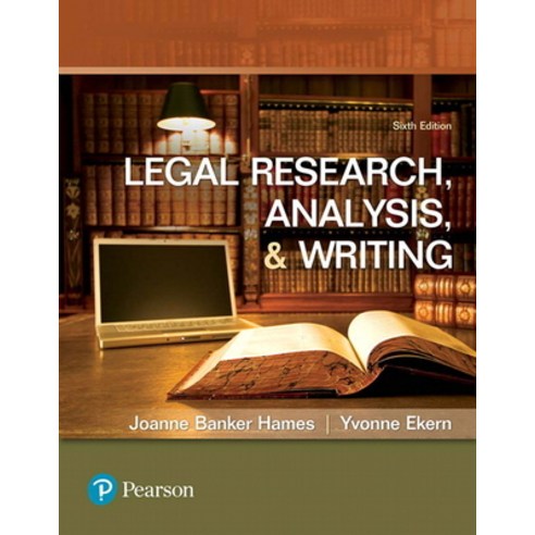 (영문도서)Legal Research Analysis and Writing (Subscription) Paperback, Pearson, English, 9780134559841