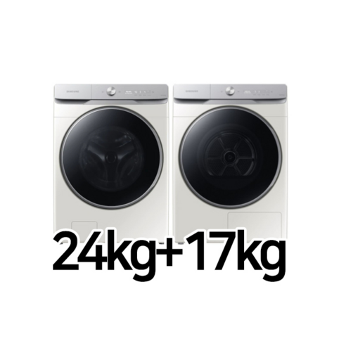 삼성전자 그랑데AI 드럼세탁기 WF24T8500KE 24kg+건조기 DV17T8740SE 17kg+직렬설치 패키지 방문설치, WF24T8500KE(세탁기), DV17T8740SE(건조기), 그레이지