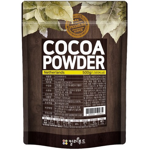 컬러푸드 옐로우라벨 코코아파우더, 1개, 1개입, 500g