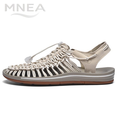 MNEA 남성 위빙 샌들 여름 발편한 스트랩 통풍 데일리 캐주얼 샌들