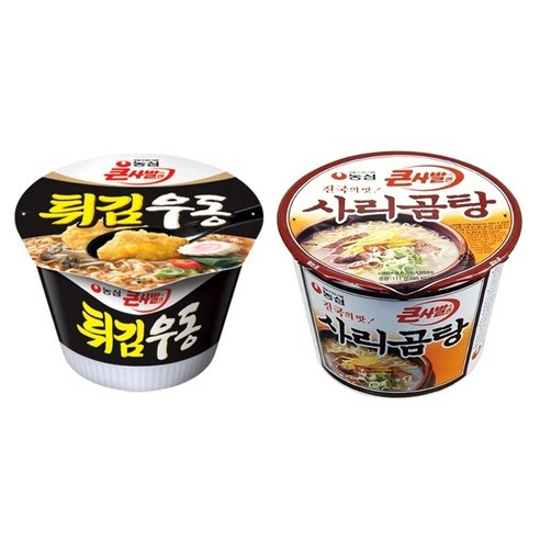 사리곰탕큰컵 111g*6개+튀김우동큰컵 111g*6개