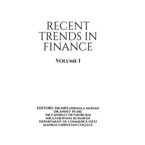 (영문도서)Recent Trends in Finance-Volume-I Hardcover, Notion Press, English, 9798906063083